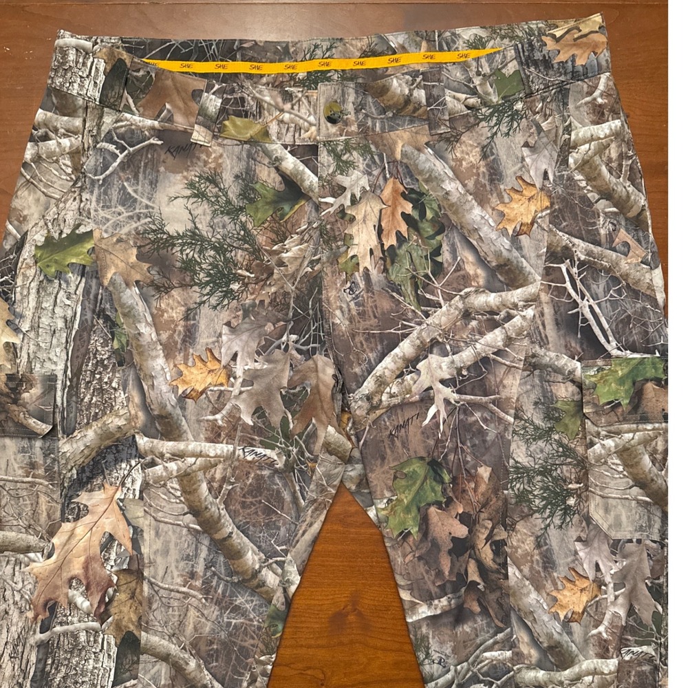 SHE Outdoor pants XXL Bass Pro lightweight camo poly spandex‎ blend hunting